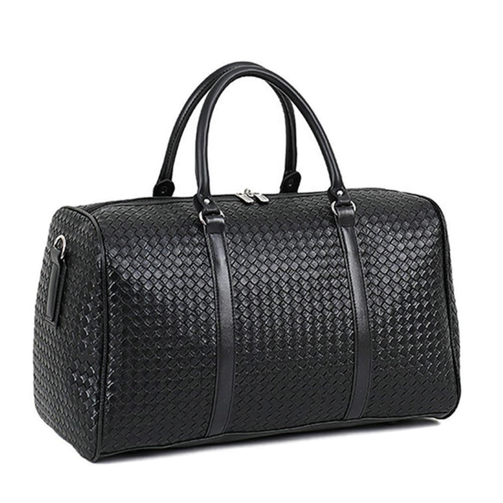 Sac de Voyage Tressé Noir