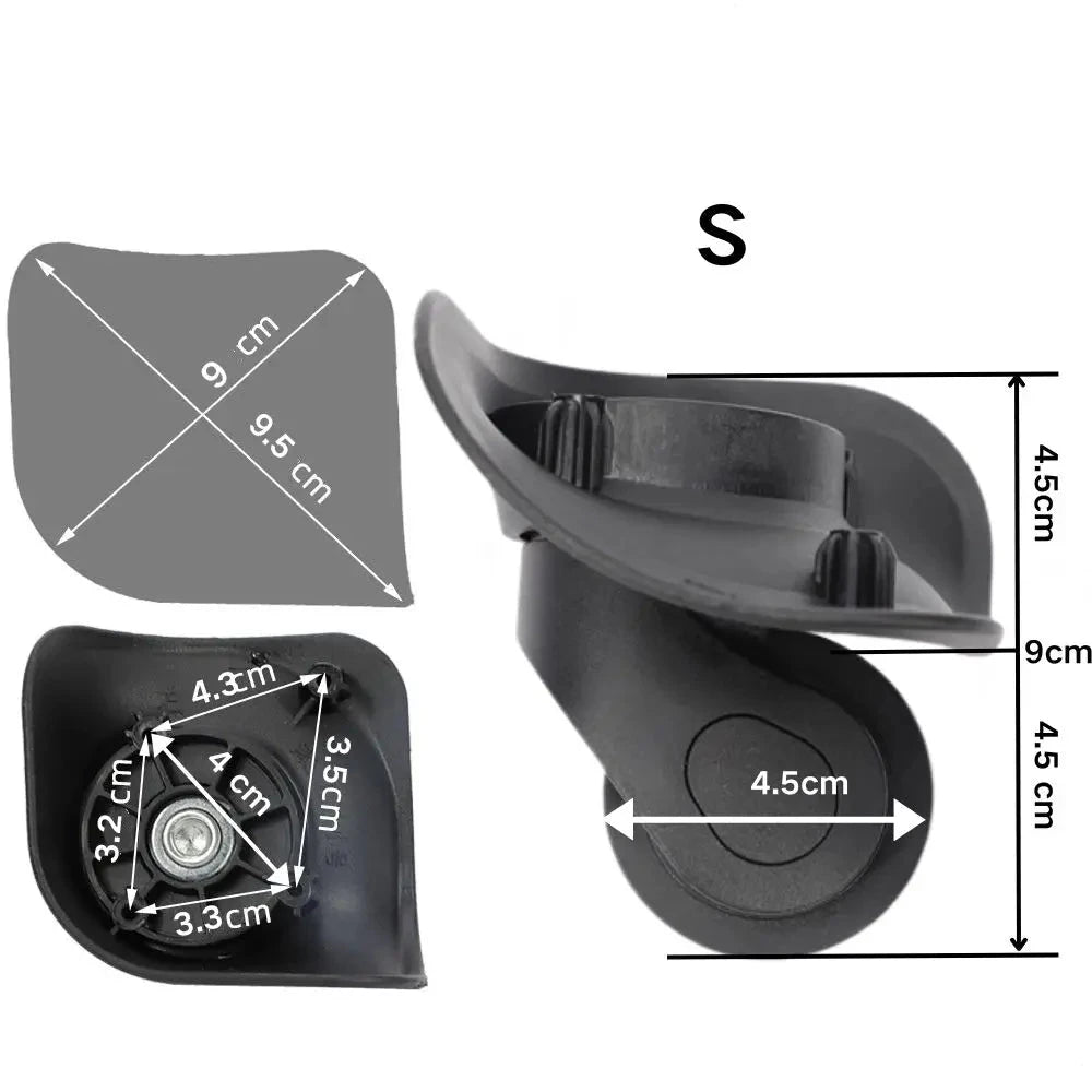 Roue de valise silencieuse et résistante