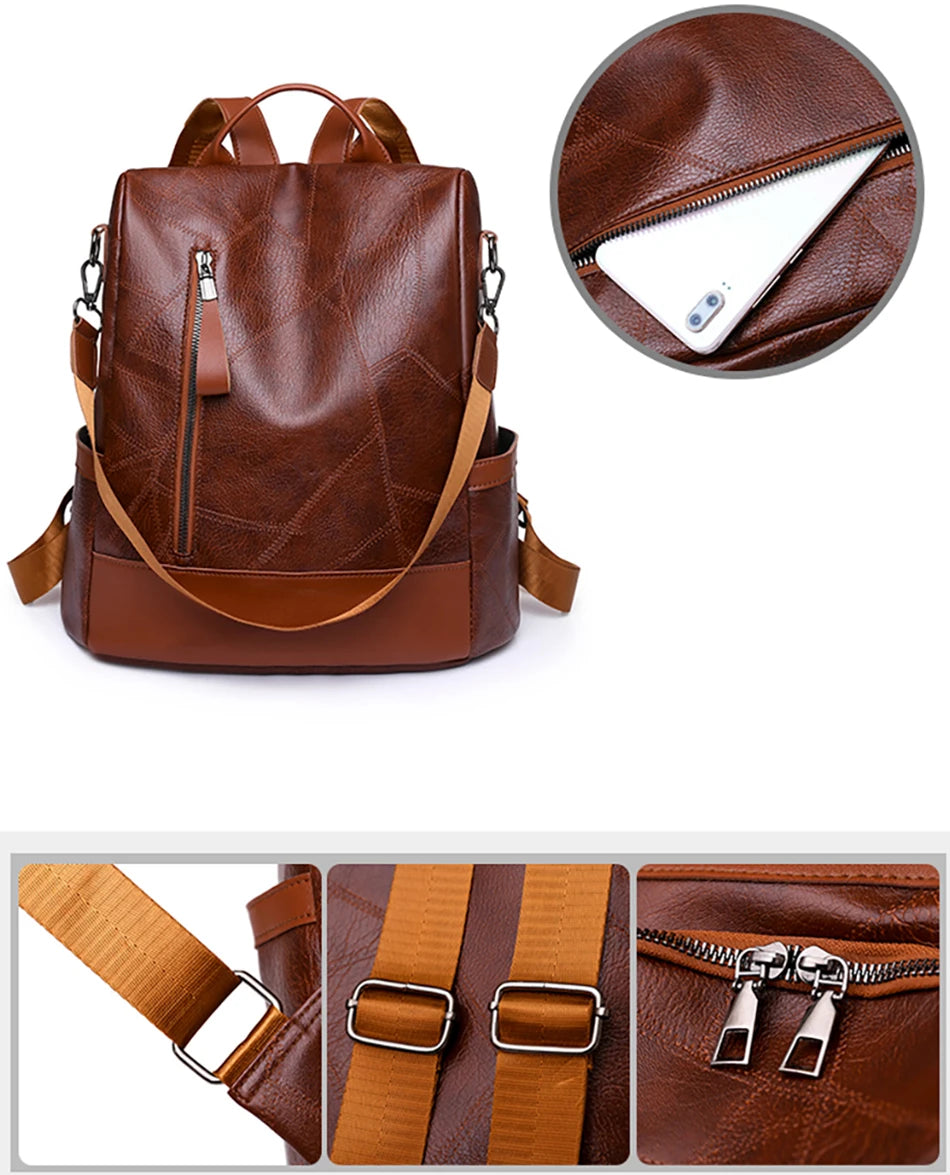 Backpack en cuir pour femmes