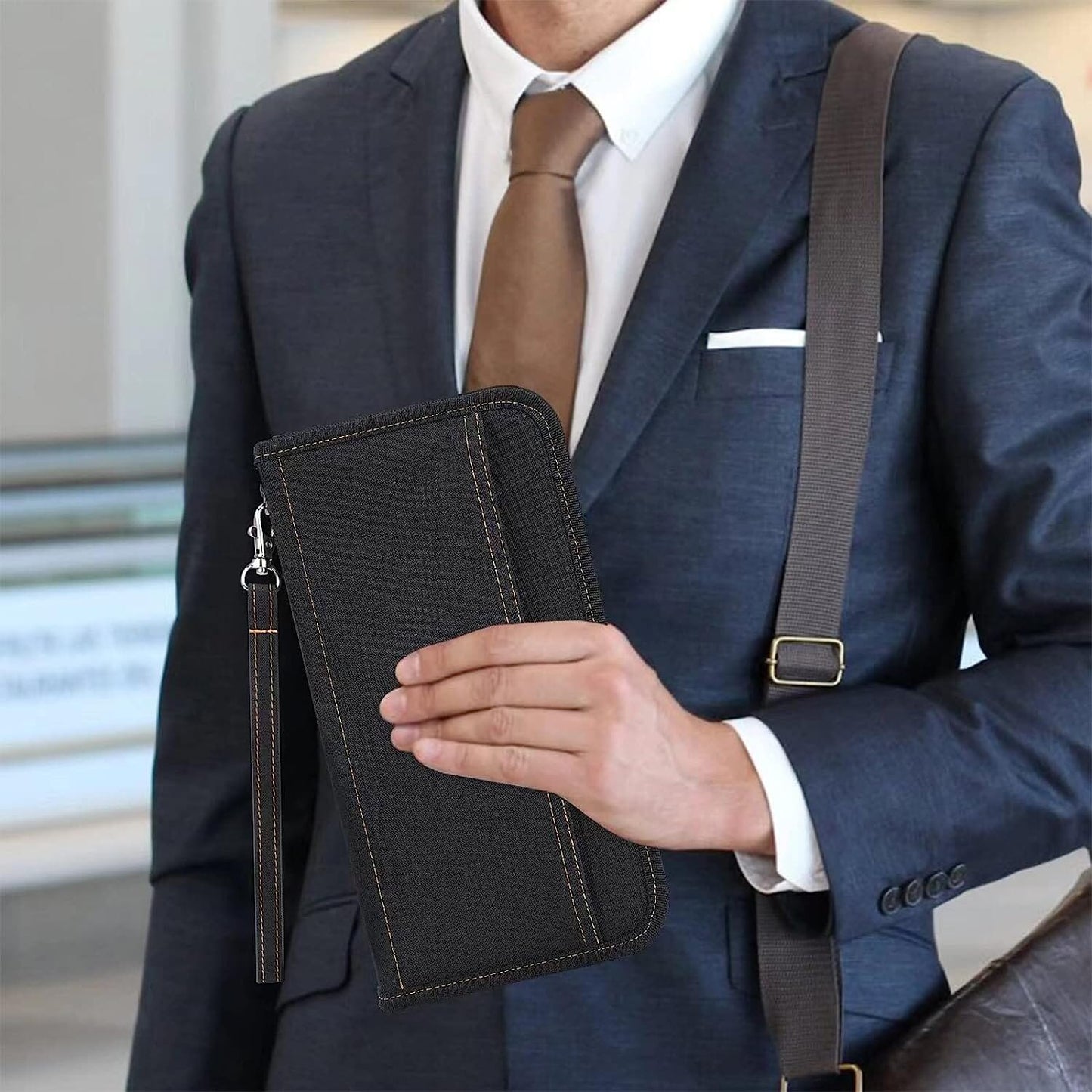 Portefeuille de Voyage Organisateur Anti-RFID Noir