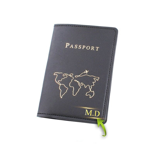 Protège-Passeport Carte du Monde Minimaliste