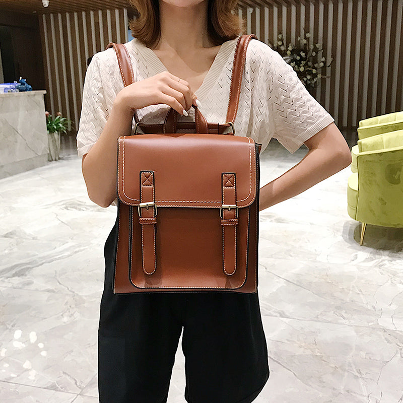 Sac de Voyage Vintage Femme en PU Marron
